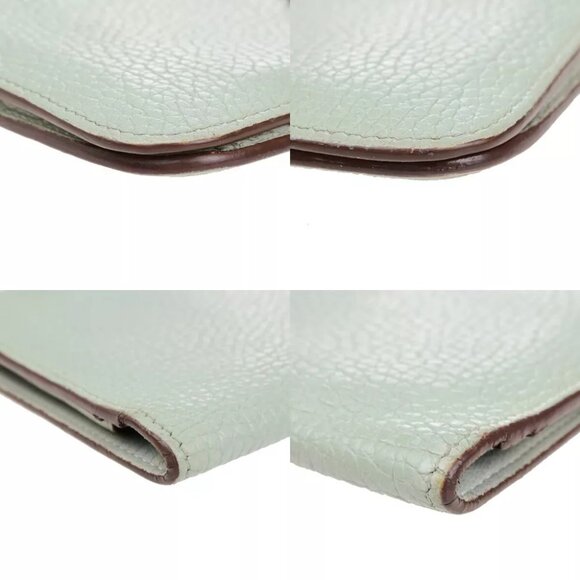 AUTHENTICITY GUARANTEED HERMES Logo Dogon GM Bicolor Long Wallet Purse - Picture 12 of 15